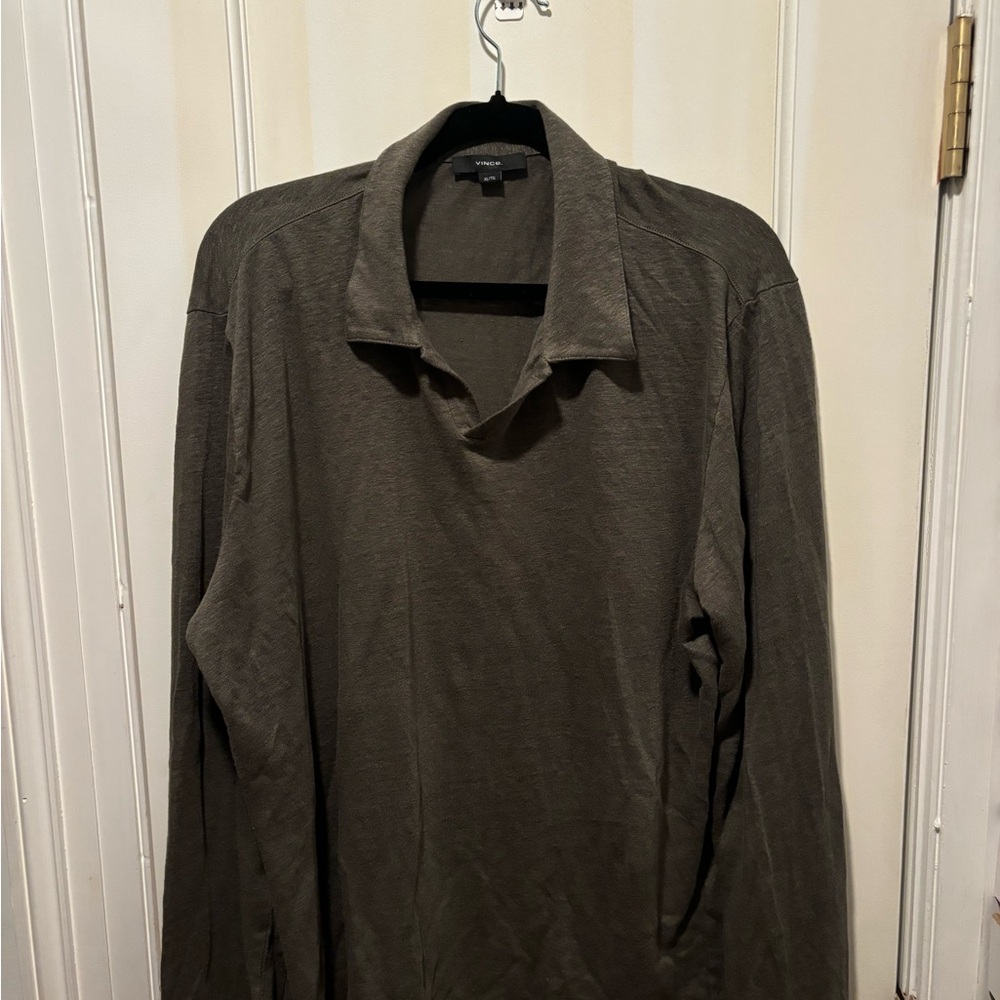 VINCE Men’s Long Sleeve Collared Shirt XL